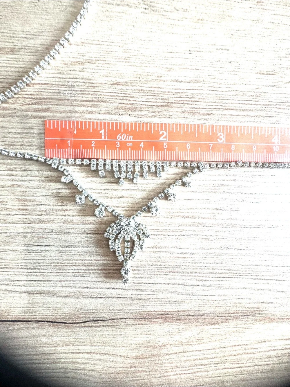 Elegant Silver-Tone Crystal Statement Necklace - Sparkling White